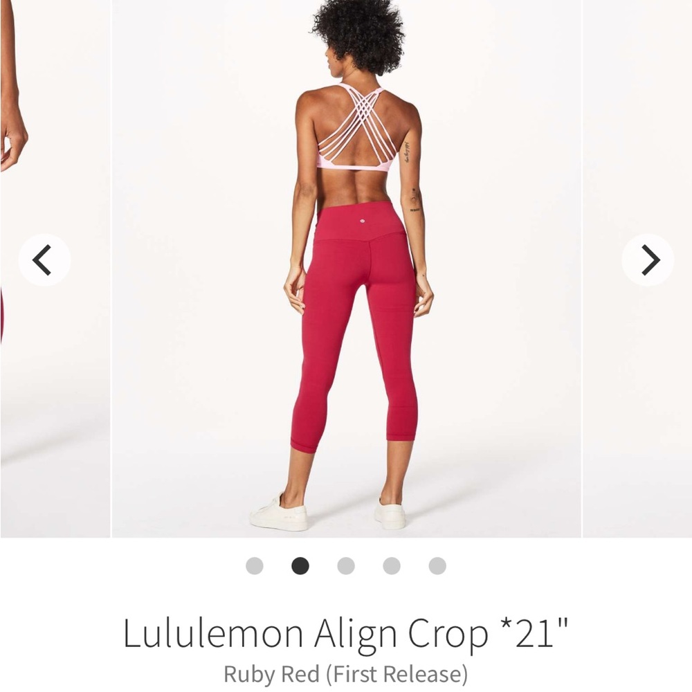 Lululemon Align Crop *21" Ruby Red (First Release)
